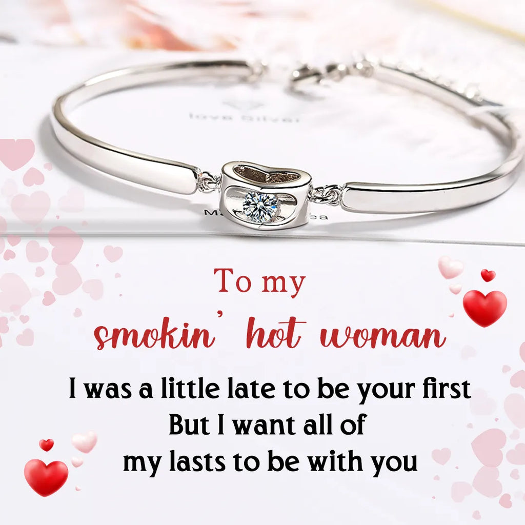 For Love - I Want All Of My Lasts To Be With You Heart Bracelet
