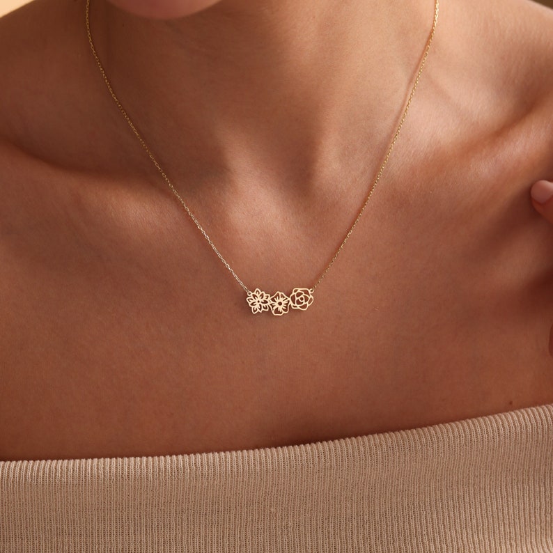 For Love - Personalized Birth Flower Necklace