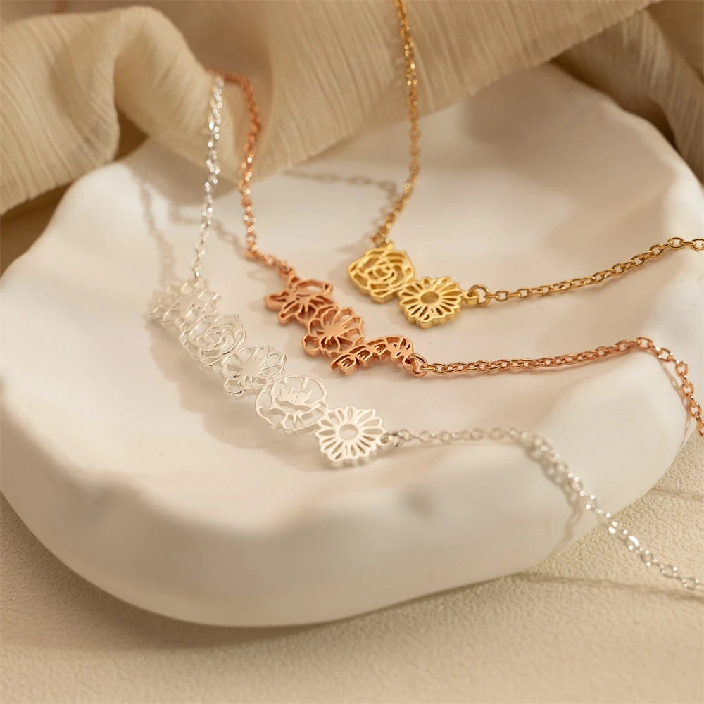 For Love - Personalized Birth Flower Necklace