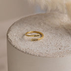 For Love - Custom Engraved Open Style Ring