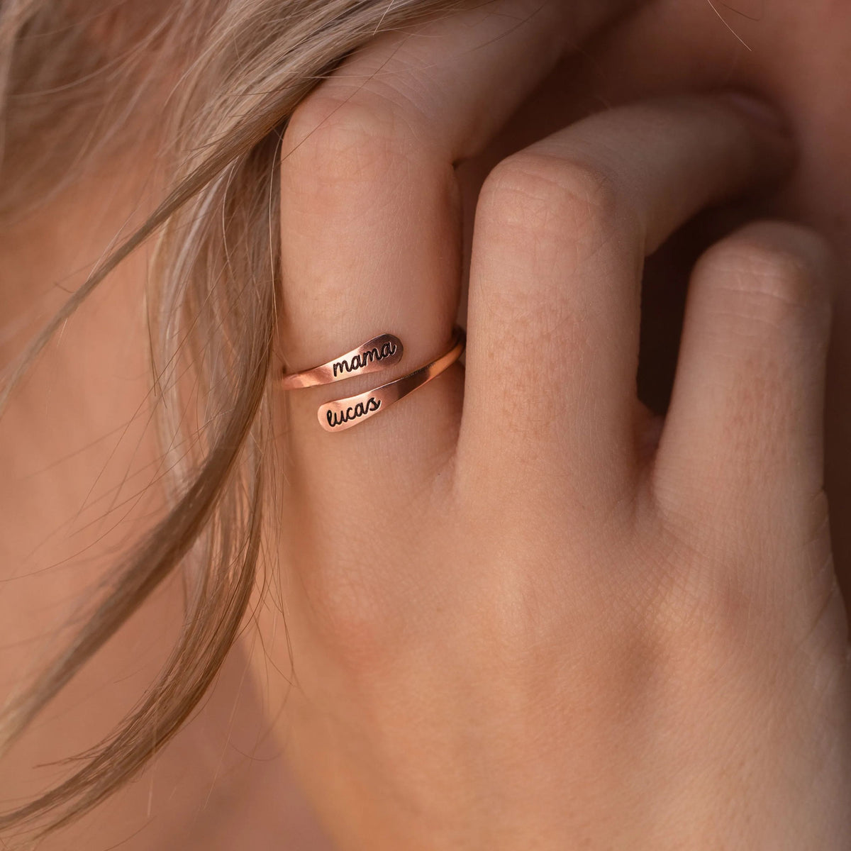 For Love - Custom Engraved Open Style Ring