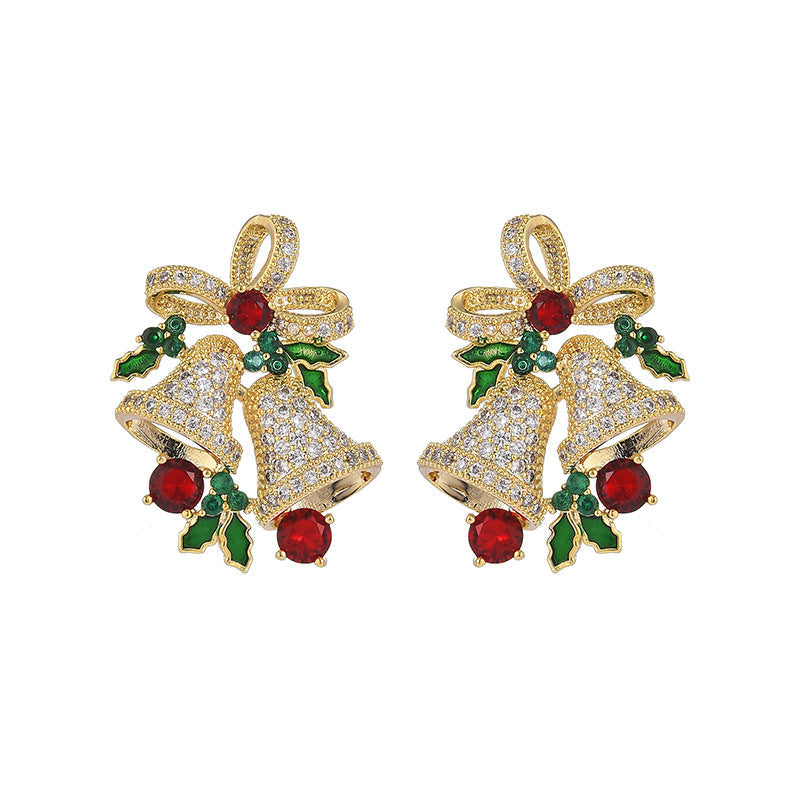 Shiny Christmas Wind Chime Earrings