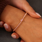 I Am Enough Pavé Heart Bracelet