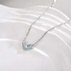 For Love - Interlocking Heart Diamond Necklace