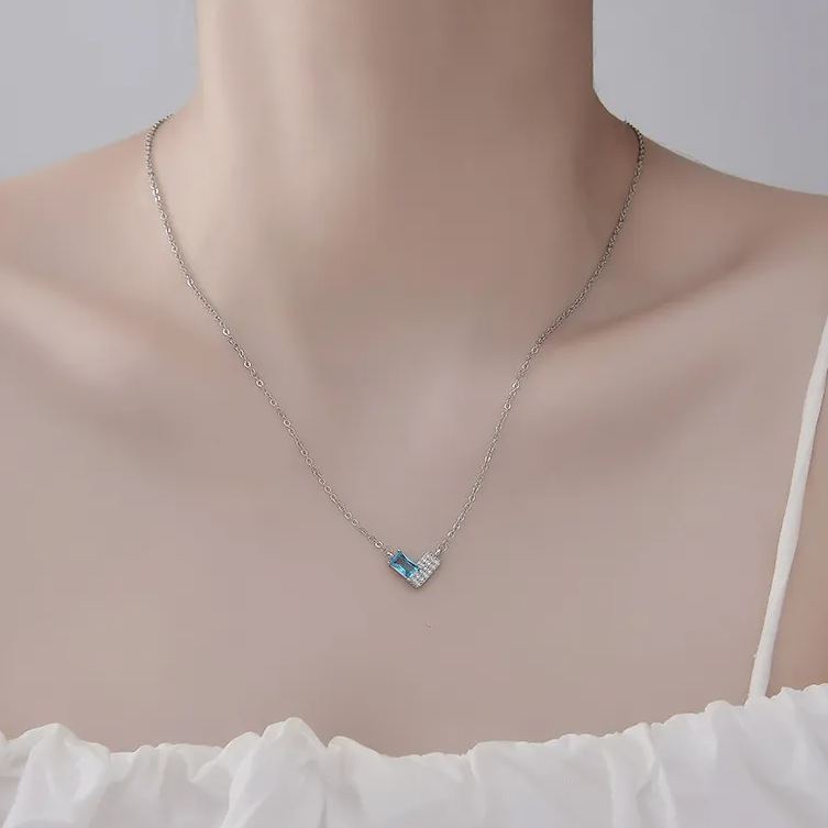 For Love - Interlocking Heart Diamond Necklace