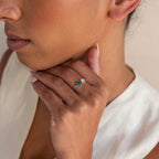 Mother And Daughter Forever Link Double Heart Custom Birthstone Ring