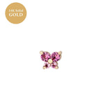 Butterfly Birthstone Stud Earrings