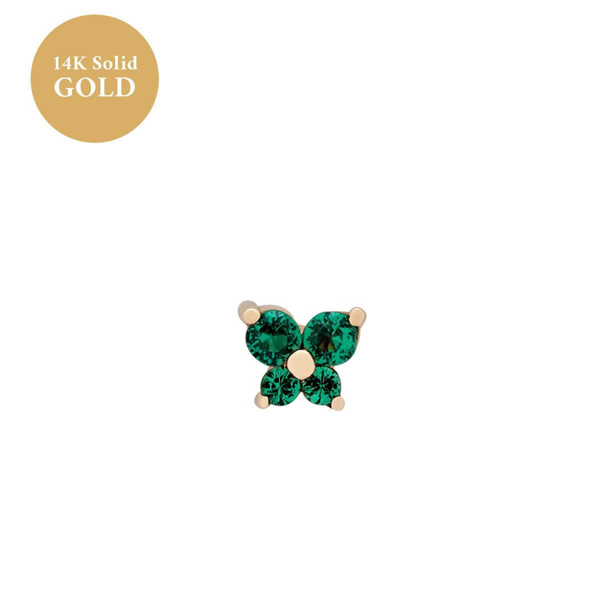 Butterfly Birthstone Stud Earrings