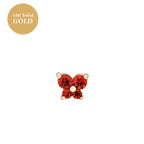 Butterfly Birthstone Stud Earrings