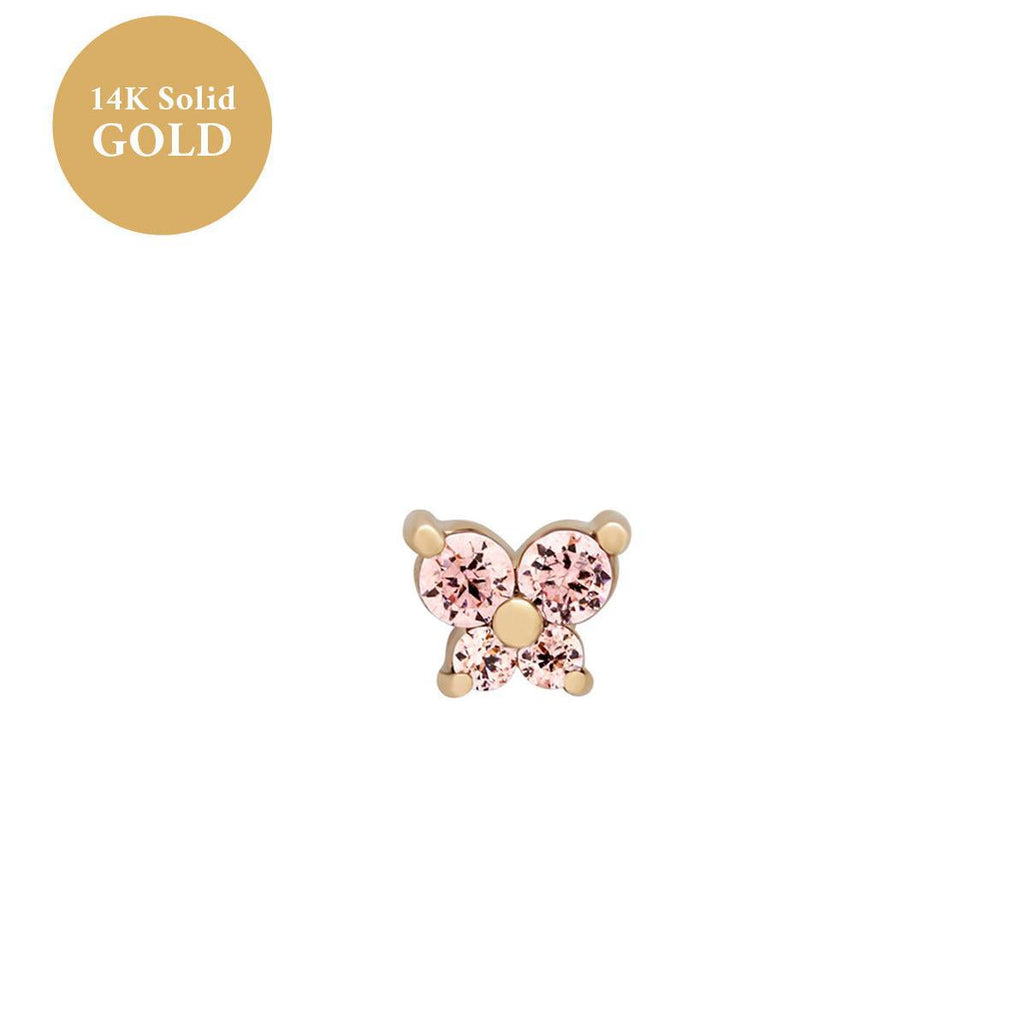 Butterfly Birthstone Stud Earrings