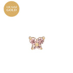 Butterfly Birthstone Stud Earrings