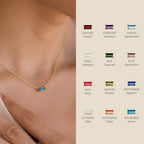 Custom Minimalist Birthstone Bar Necklace