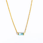 Custom Minimalist Birthstone Bar Necklace