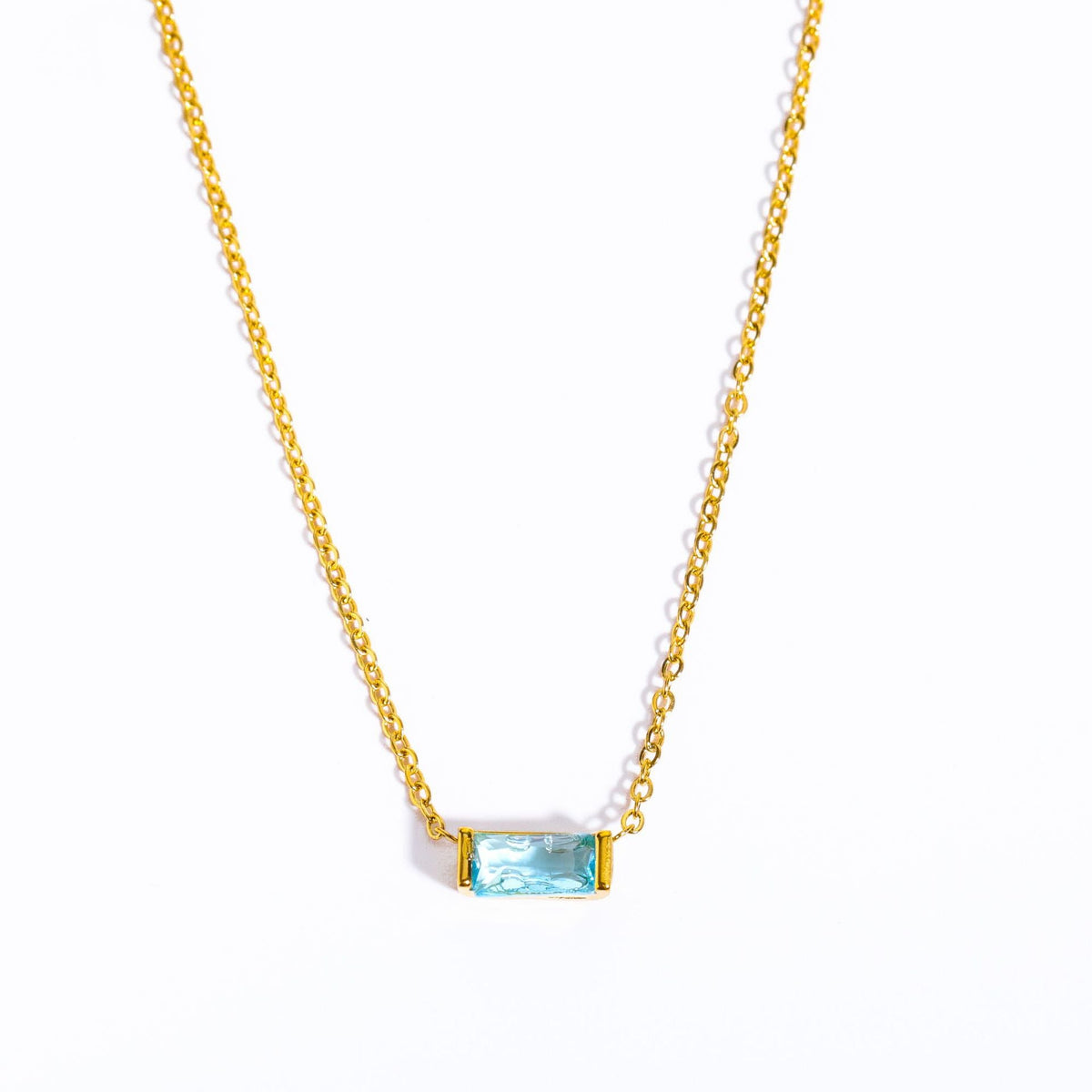 Custom Minimalist Birthstone Bar Necklace