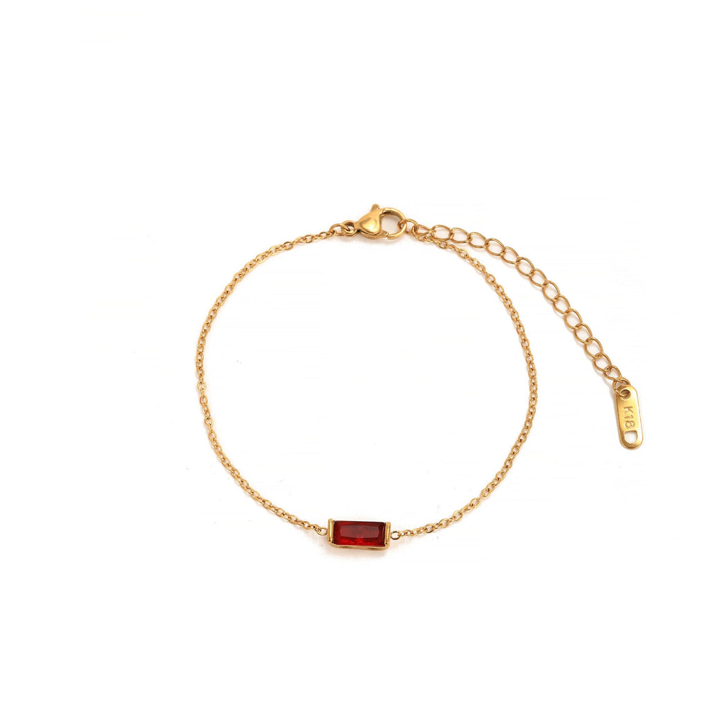 Custom Minimalist Birthstone Bar Necklace