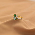 Mother And Daughter Forever Link Custom Heart Birthstone Ring