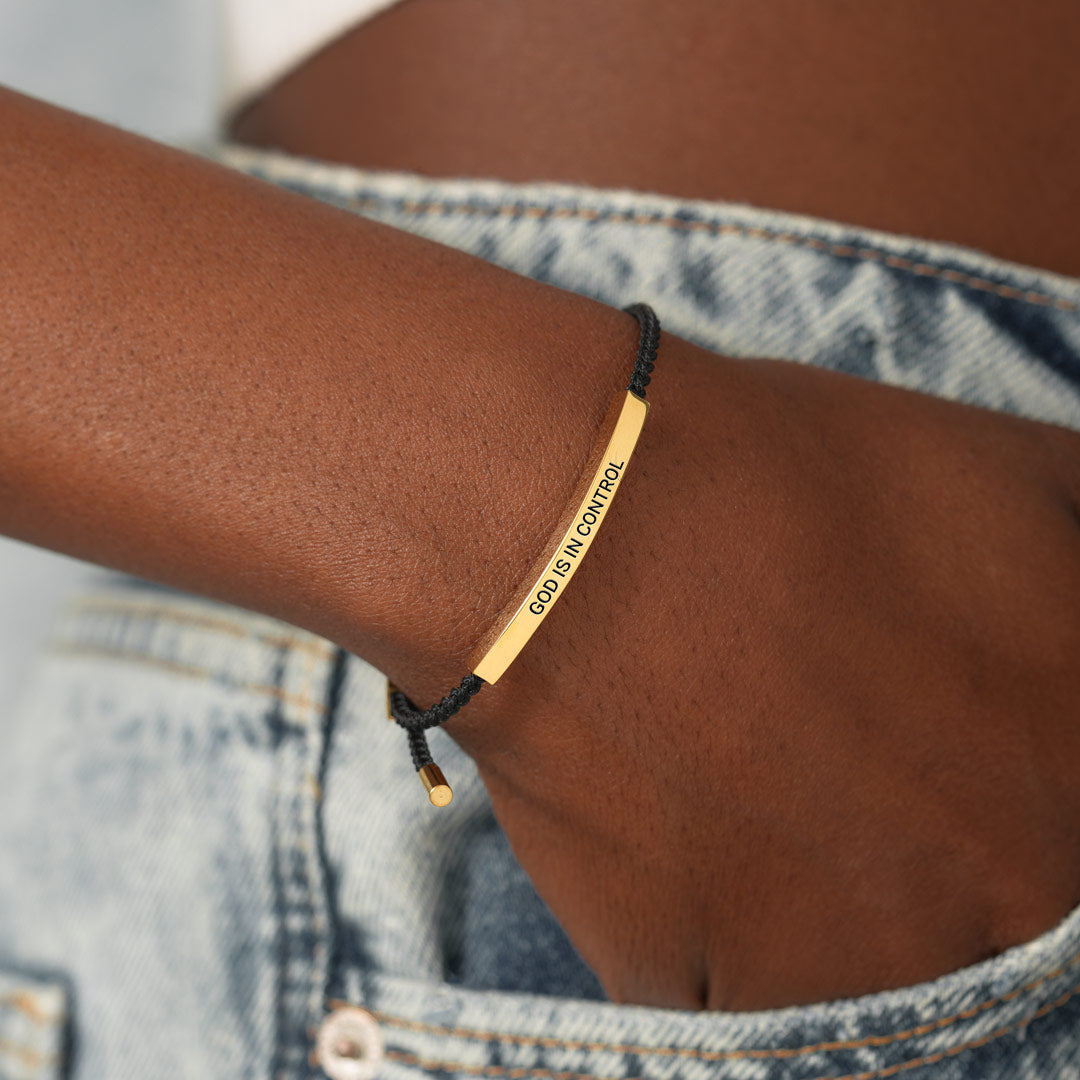 God Is In Control Tube Bracelet