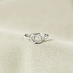 Mother Daughter Bond Matching Pavé Interlocking Ring