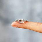 Mother Daughter Bond Matching Pavé Interlocking Ring