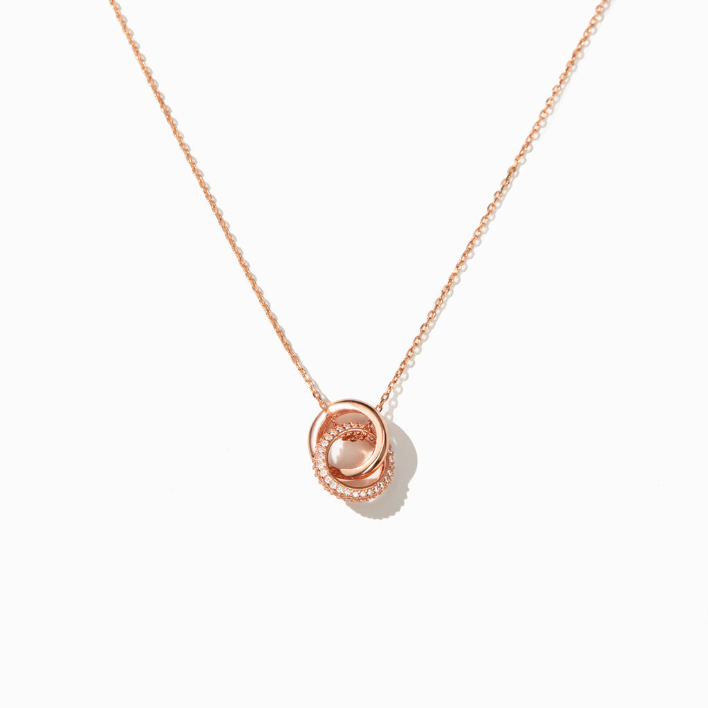 925 Sterling Silver Mother & Daughter Bond That Links Us Together Interlocking Necklace