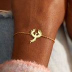 Rise Up Golden Phoenix Charm Bracelet