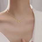 For Unbiological Daughter - We Are Forever Linked Together Double Circle Necklace