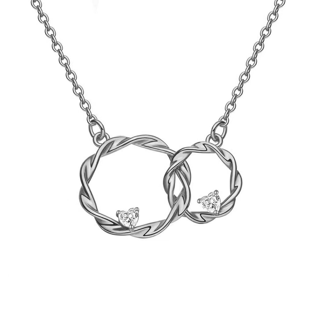 For Bonus Daughter - We Are Forever Linked Together Double Circle Necklace