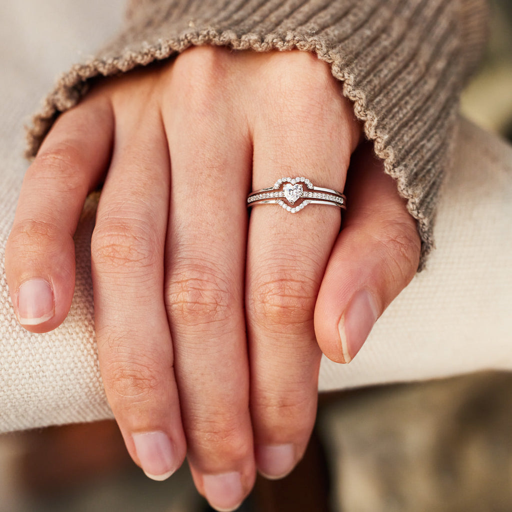 For Granddaughter - You Are Always In Mine Layered Heart S925 Ring