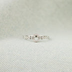 925 Sterling Silver Good Times And Bad Times Emotional Support Pavé Open Circle Ring
