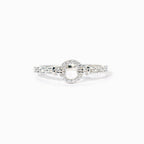 925 Sterling Silver Good Times And Bad Times Emotional Support Pavé Open Circle Ring