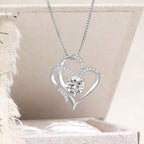 For Daughter -I Love You Forever Heart Diamond Necklace