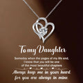 For Daughter -I Love You Forever Heart Diamond Necklace