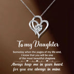 For Daughter -I Love You Forever Heart Diamond Necklace