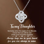 For Daughter - Love You Forever Diamond Knot Necklace
