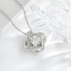For Daughter - Love You Forever Diamond Knot Necklace