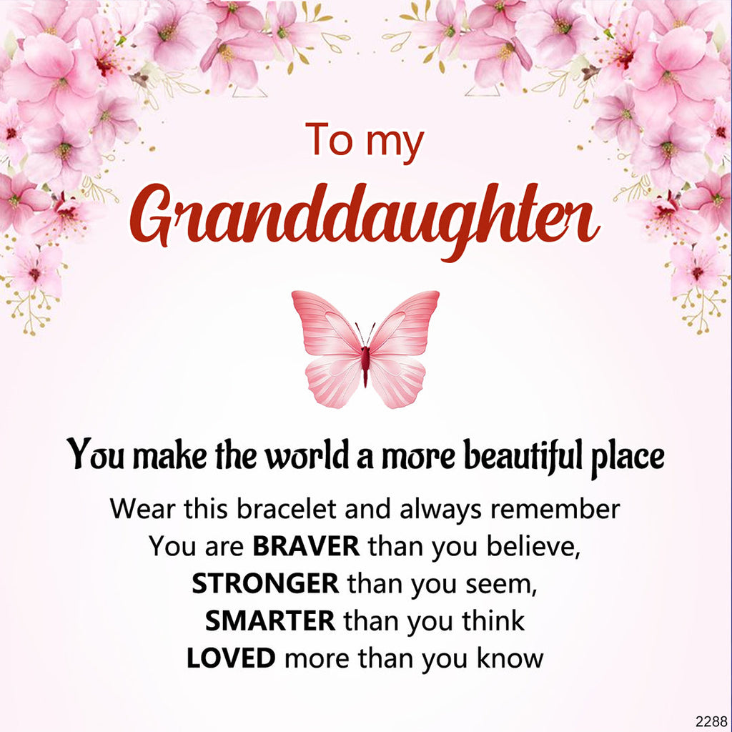 For Granddaughter- Butterfly Beaded Bracelet