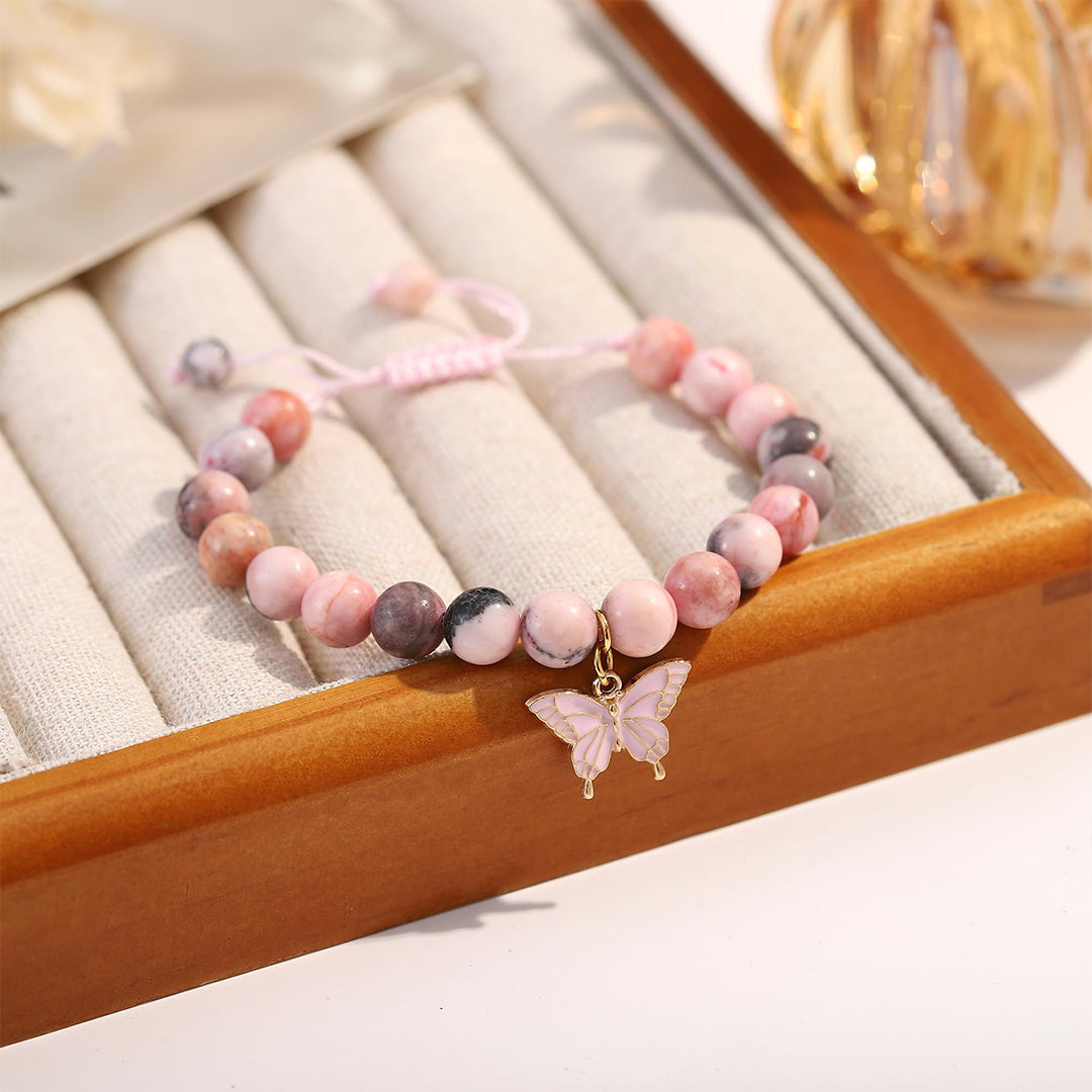 For Granddaughter- Butterfly Beaded Bracelet