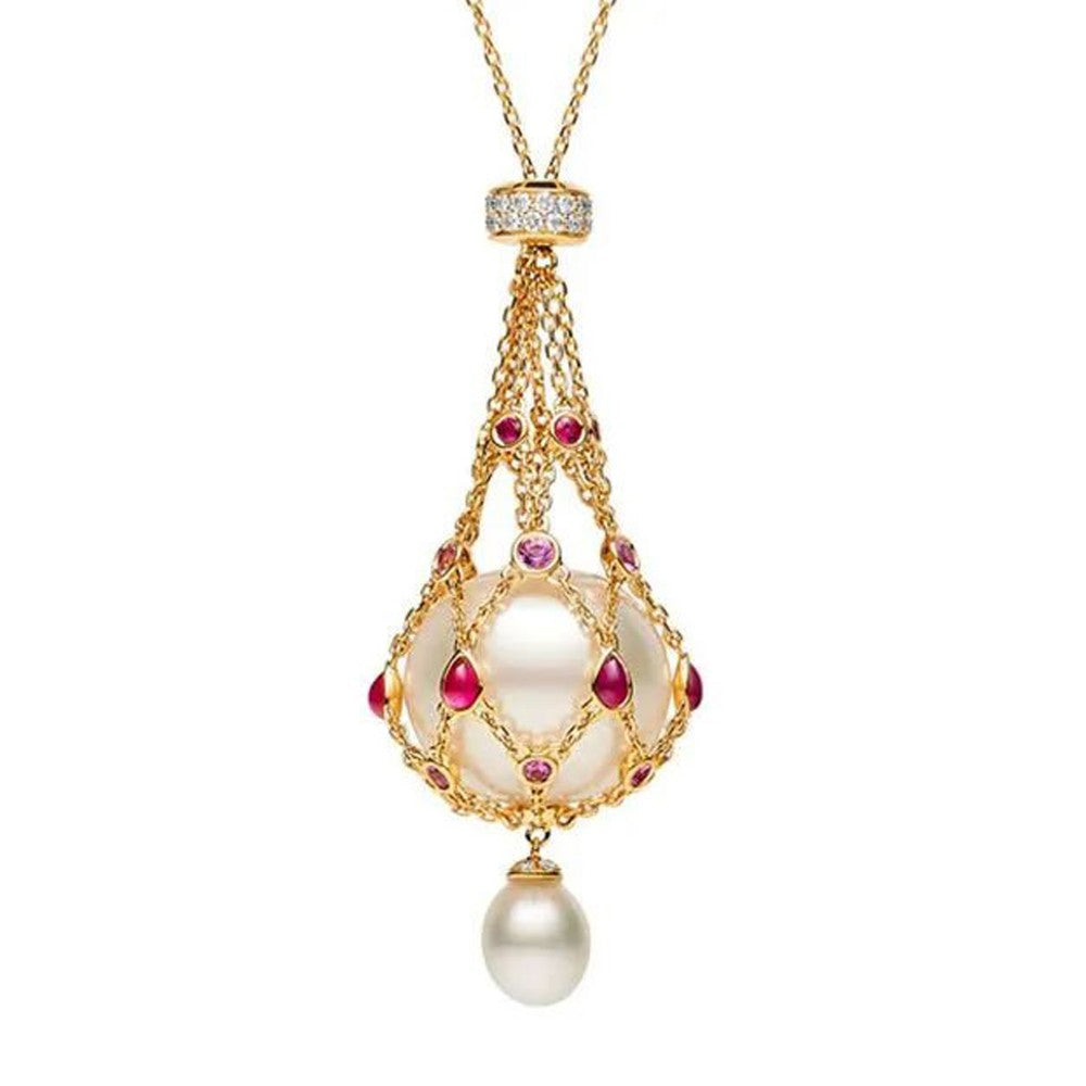 60% OffPearl & Gemstone Lavalier Pendant