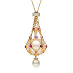 60% OffPearl & Gemstone Lavalier Pendant