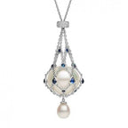 60% OffPearl & Gemstone Lavalier Pendant
