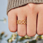 925 Sterling Silver Our Bond Is My Safety Net Weave Rings