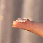 The Purest Love Matching Oval Cut Opal Ring
