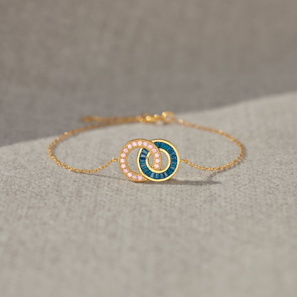 Mother & Son Linking Circles Bracelet