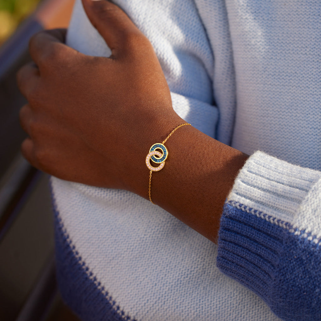 Mother & Son Linking Circles Bracelet