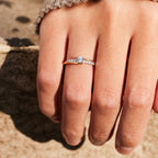 Sterling Silver Always With You Round-Cut Accent Ring
