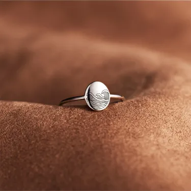 You’ve Survived Too Many Storms To Be Bothered By Raindrops Engraved Wave Ring