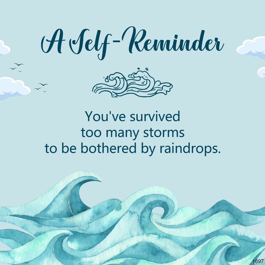 You’ve Survived Too Many Storms To Be Bothered By Raindrops Engraved Wave Ring