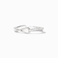 Mother Daughter Mobius Bond Knot Double Band Ring