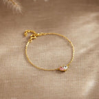 Mother And Daughter Forever Linked Together Custom Heart Birthstones Bracelet
