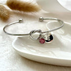 For Love - Custom Birthstone & Initials Knot Bracelet